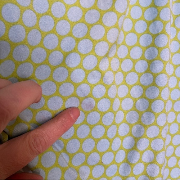 Vintage Skirtin' Around New Canaan CT Blue & Green Circle Print Pants Size 6 - Picture 7 of 7